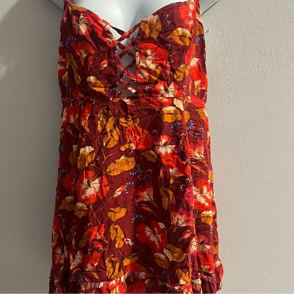 Free People 'Lattice Lovers' Lace-Up Minidress Medium - Picture 9 of 14